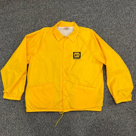 611 Records Philadelphia 1990s Windbreaker Jacket size XL - Picture 1 of 8